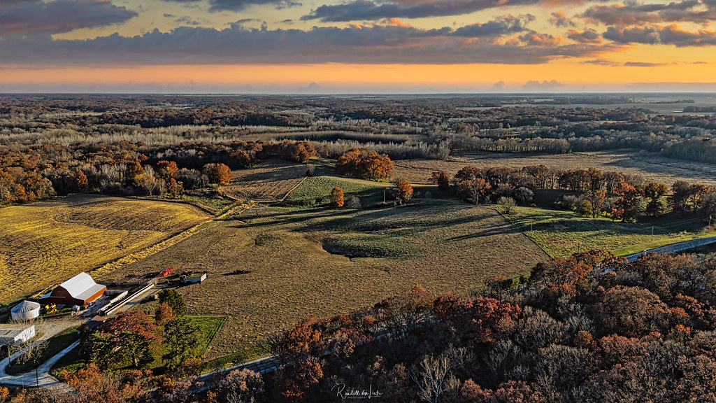 Golden Hour Southwest of Carlinville, Macoupin County, Illinois a