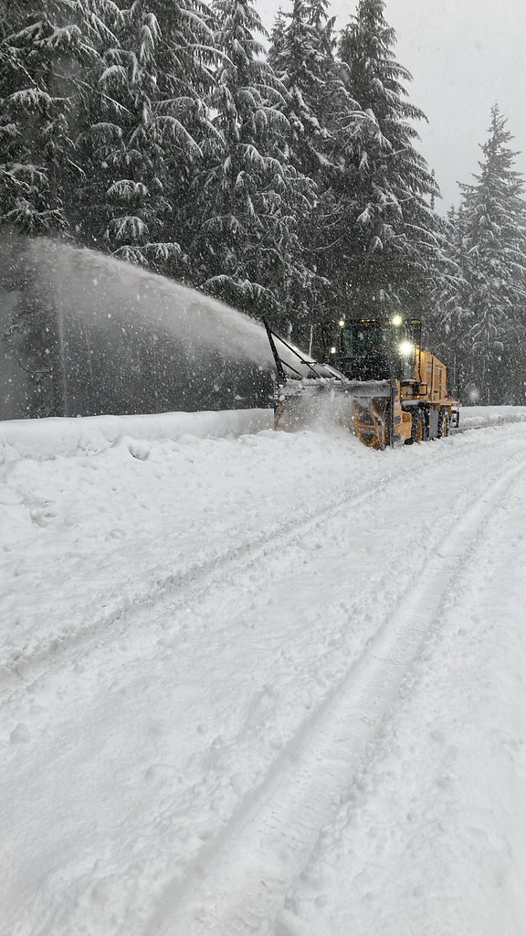 Snow blower clears the highway From our Government Camp cr… Flickr