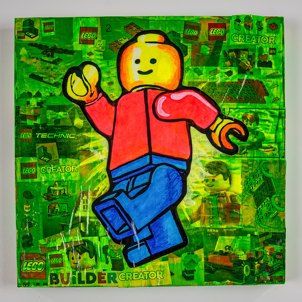 Minifigure Painting 2 This is a component of a mixedmedia… Flickr
