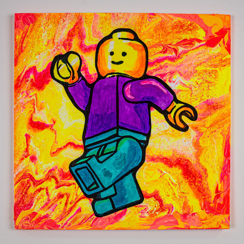 Minifigure Painting 4 This is a component of a mixedmedia… Flickr