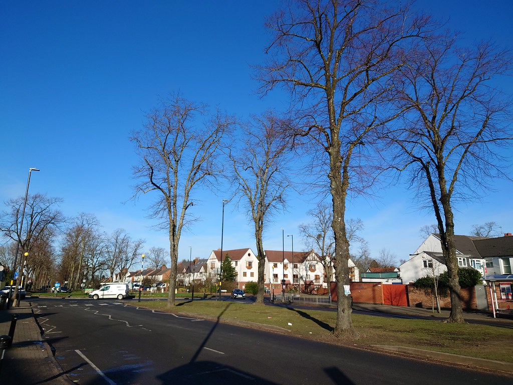 Highfield Road Island from Robin Hood Lane, Hall Green a photo on
