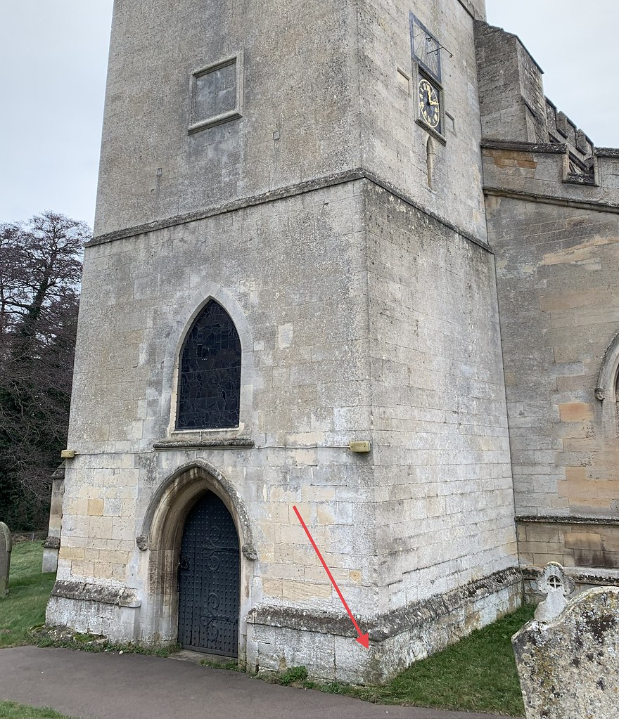 IMG_2488 Benchmark, St Marys Church, Weldon Mark Shirley Flickr