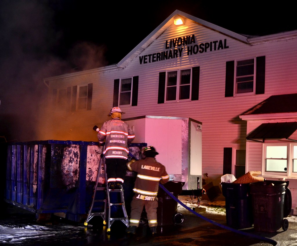 DSC_0056 Dumpster fire at the Livonia Veterinary Hospital … Flickr