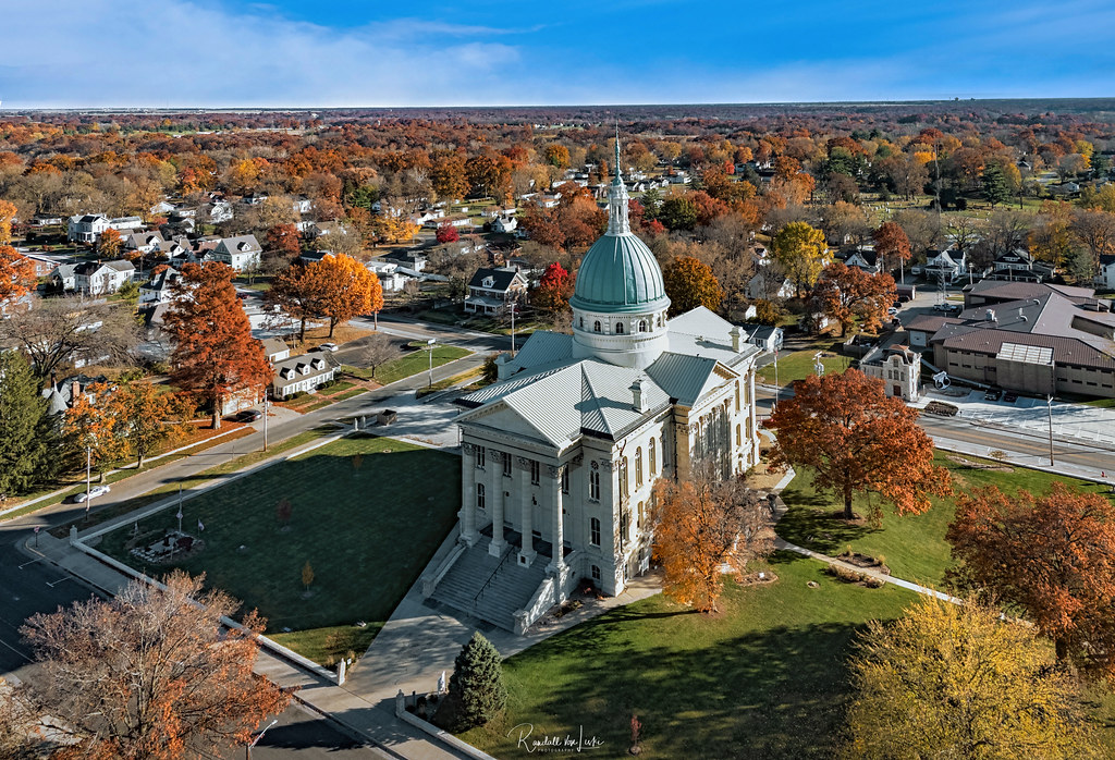 Aerial View, Macoupin County's "Million Dollar Courthouse,… Flickr