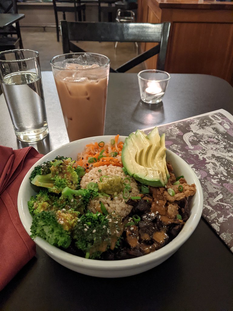 Portland January 2024 Tempeh Bibimbap + Iced Coconut Chai … Flickr