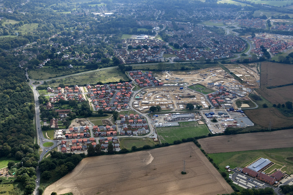 Cringleford Heights estate aerial image Norwich a photo on Flickriver