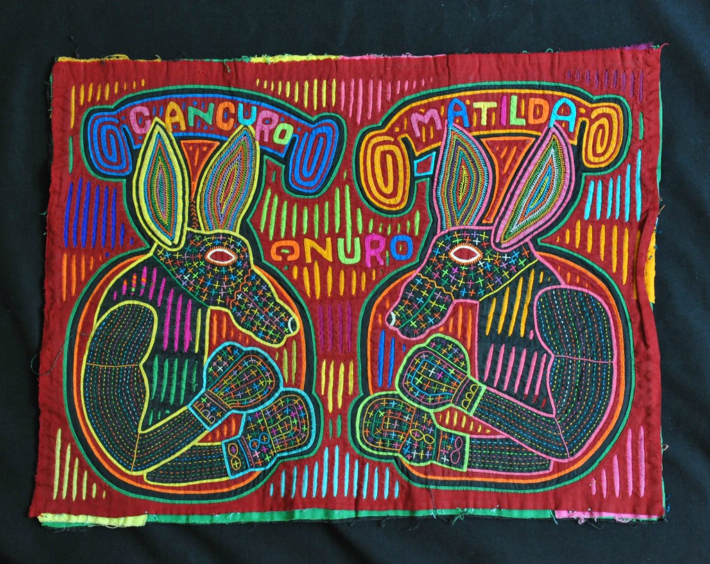 Guna Mola Panama Kangaroos Boxing Matilda Textiles Sewing Flickr