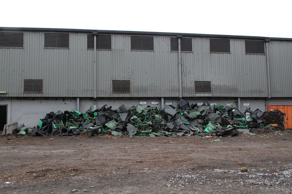 Pile of broken plastic wheelie bins picked out from the in… Flickr