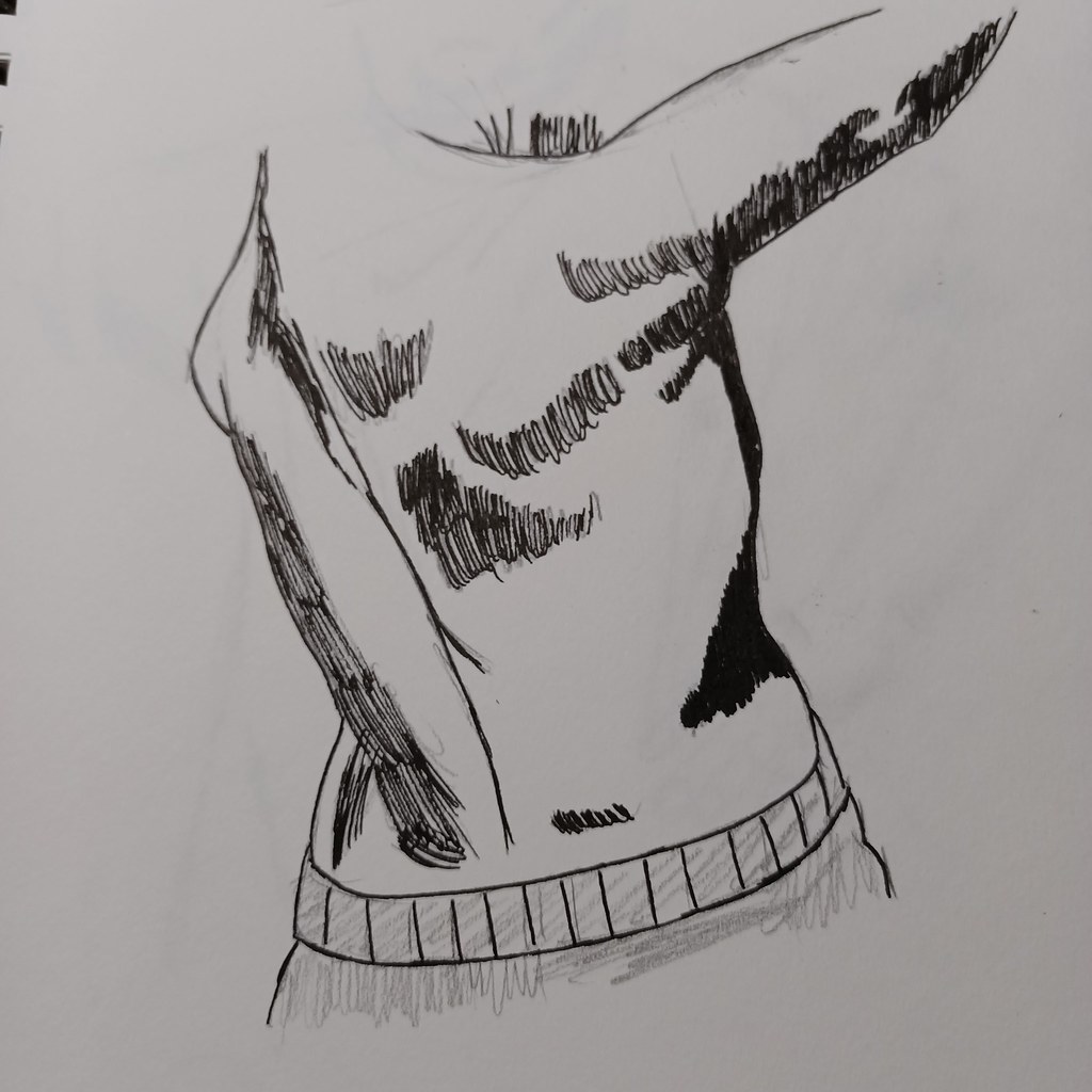 Body sketch For this sketch I used both pencil and ink Dalton