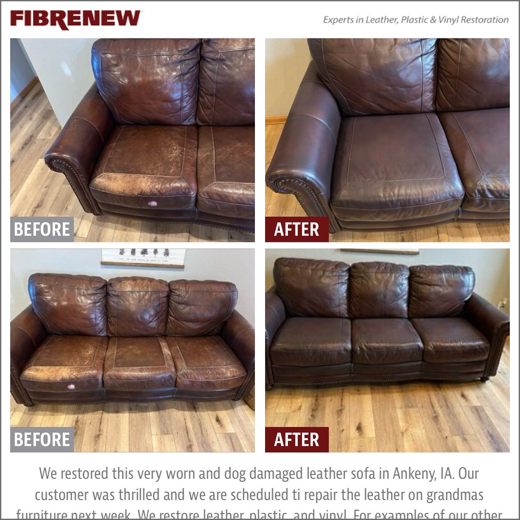 Worn and Dog Damaged Leather Sofa Restoration in Ankeny IA… Flickr