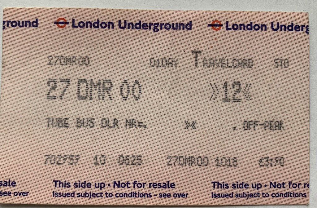 London Underground oneday travelcard, December 2000 Flickr