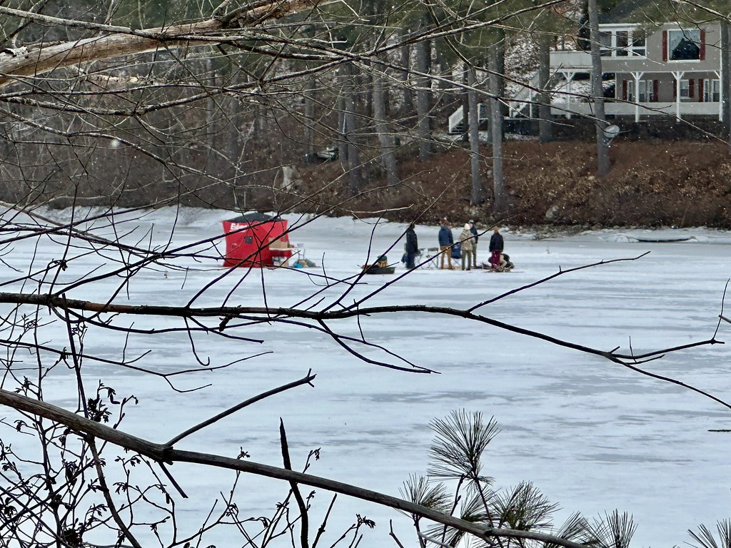 Ice fishing on Mousam Lake. Acton, Maine. devtmefl Flickr