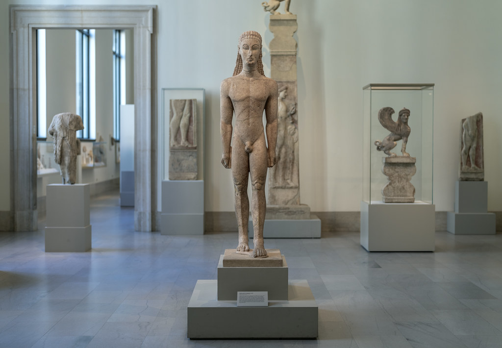 NY Kouros Marble Statue of a Kouros (New York Kouros), c. … Flickr