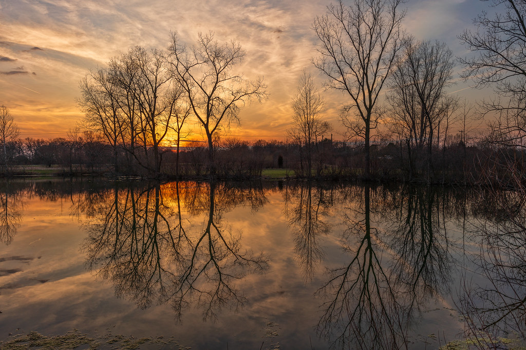 Blue Creek Quarry Pond sunset Whitehouse, Ohio Photography by
