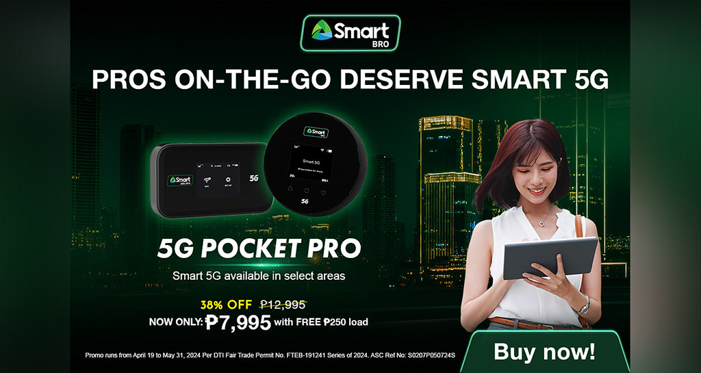 Smart offers the 5G Pocket Pro WiFi device for only Php7,995 for a limited time 2nd Opinion