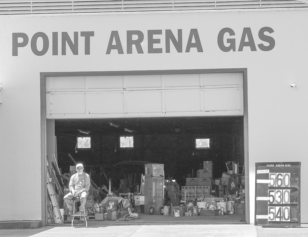 Point Arena Gas B & W Michelle Sanfilippo Flickr