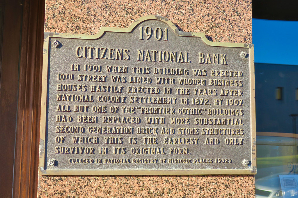 Citizens National Bank, Worthington, MN Plaque on the faca… Flickr