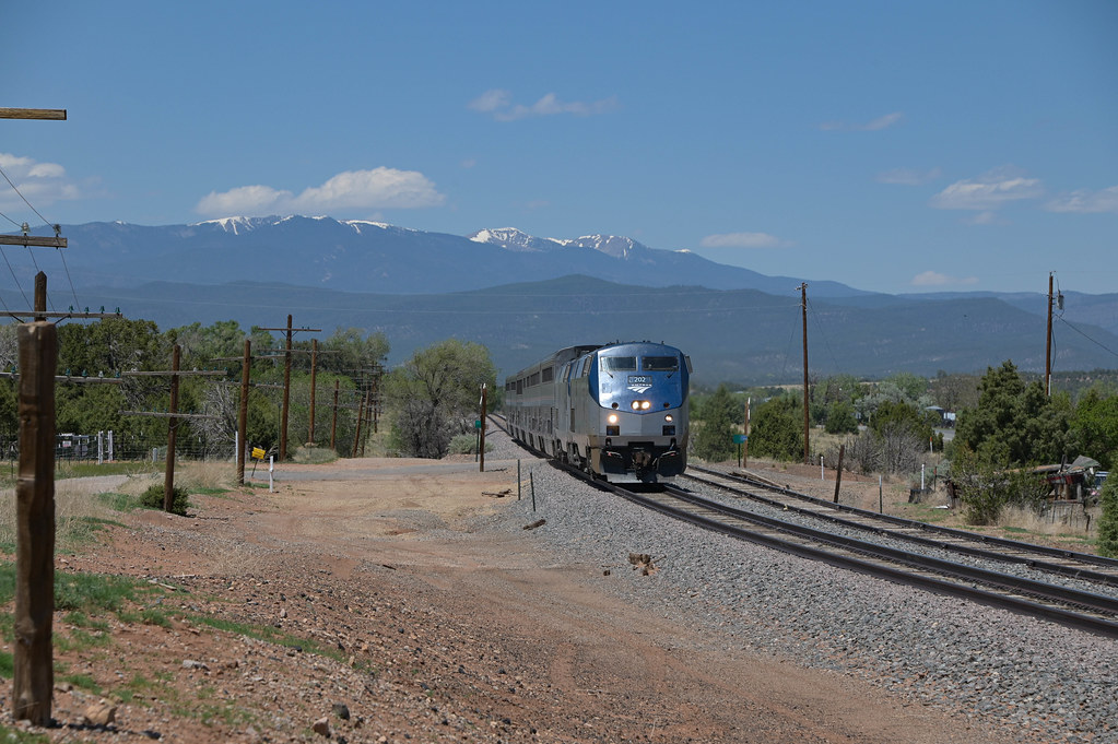 Rowe New Mexico. Amtrak's daily Southwest Chief races east… Flickr