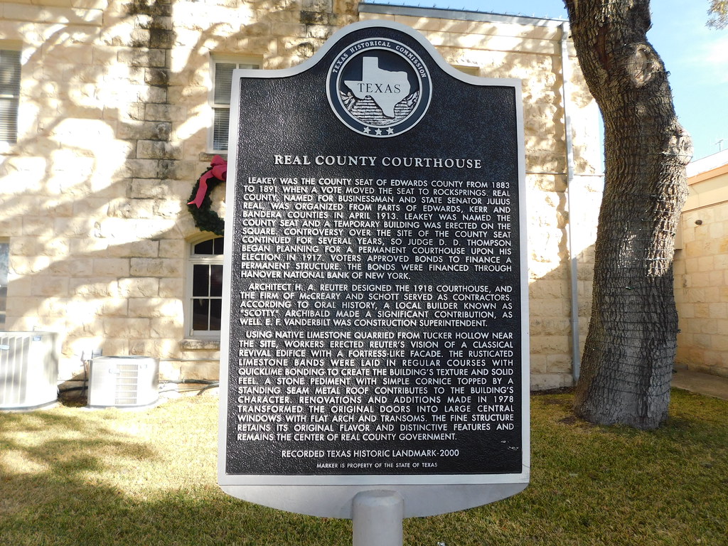 Real County Courthouse Historic Marker | Leakey, Texas | Jimmy Emerson