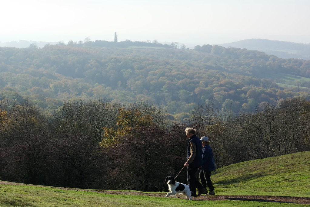 Dog walking on the Malvern Hills The local landmark 'The O… Flickr