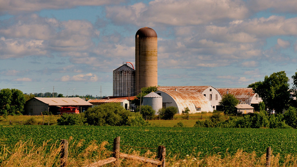Large farm with many buildings Simcoe County, Ontario Flickr