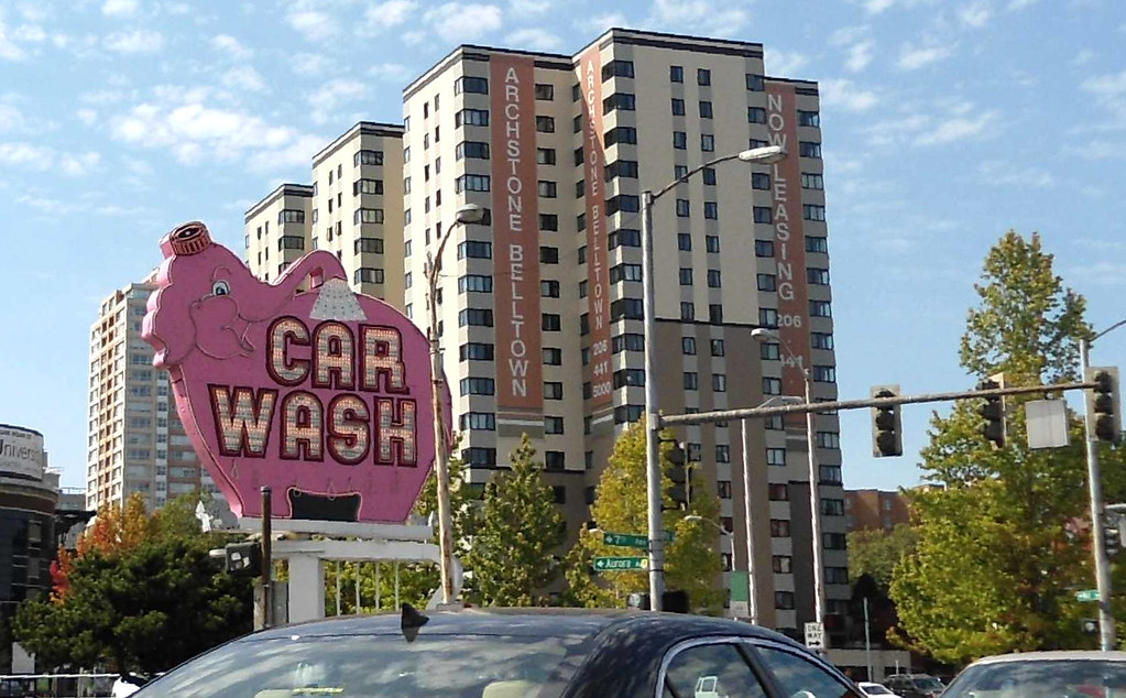 Pink Elephant car wash near Space Needle Seattle WA Flickr