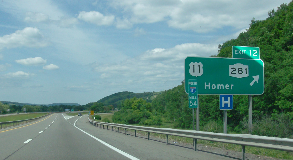 Homer, NY I81 Homer, NY I81 Northbound at Exit 12 that… Flickr