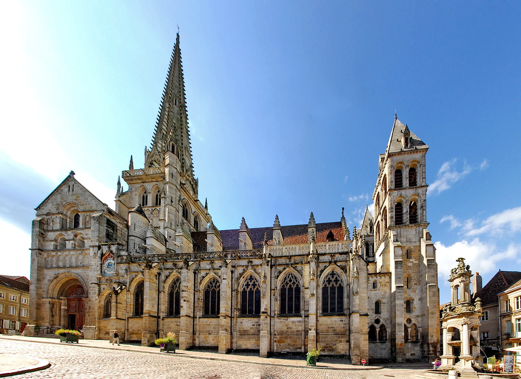 Autun Cathedral Saint Lazare Outside view of Autun Cathedr… Flickr