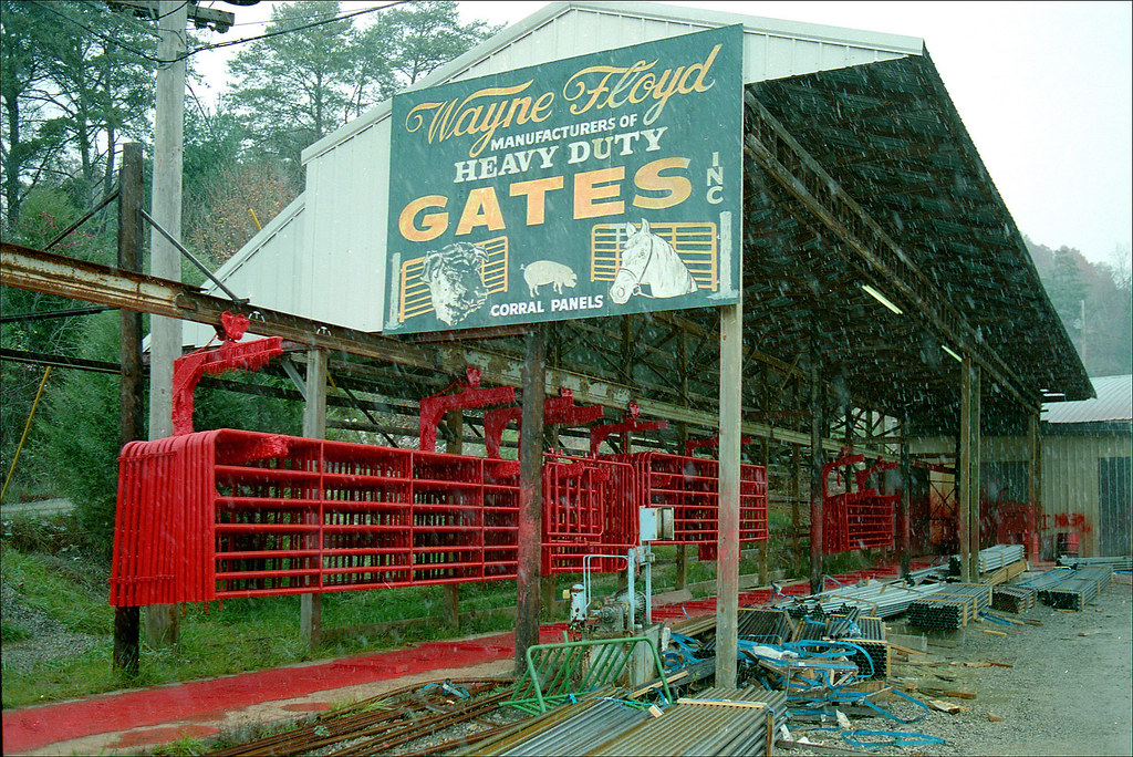 Wayne Floyd Gates Finished gates hanging in snow flurries … Flickr