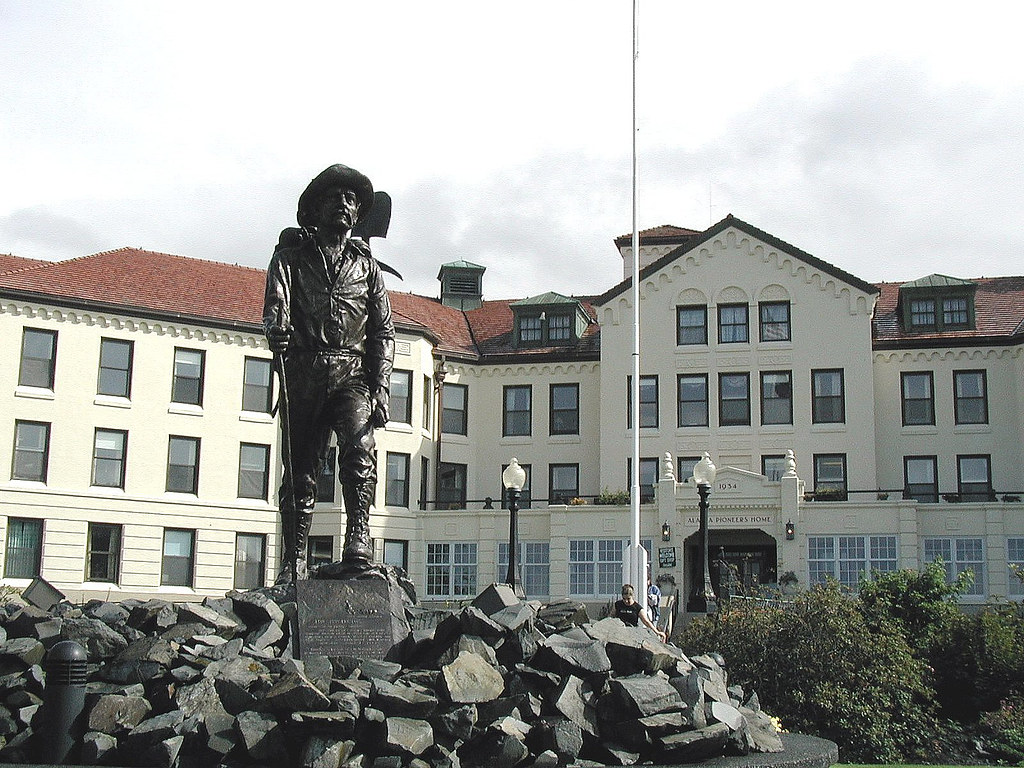 Sitka 12 Alaska Pioneer Home with statue in front in downt… Flickr