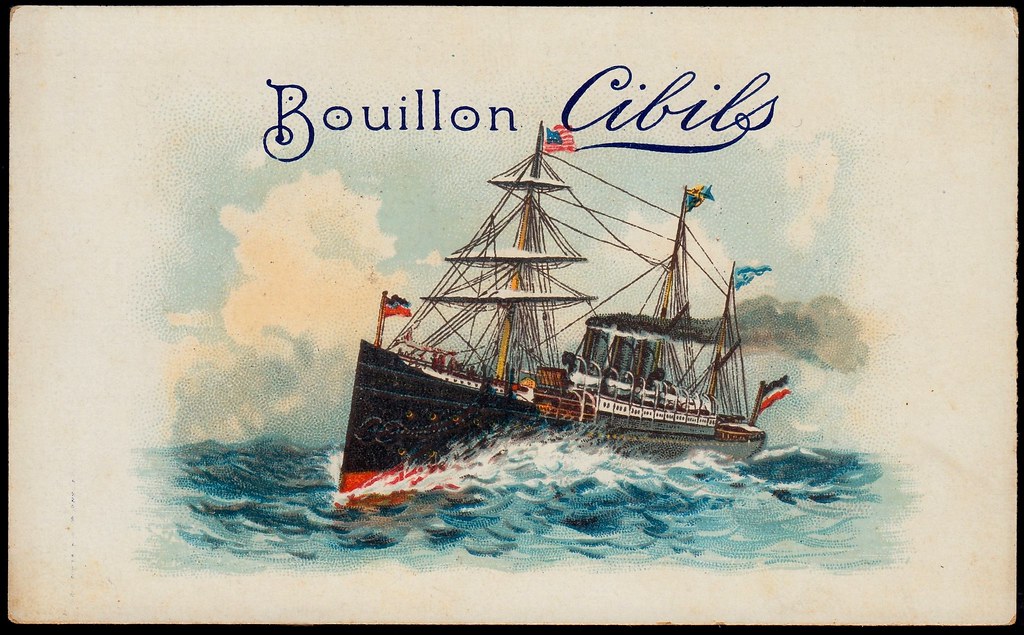 Belgian Tradecard Steamship Cibils Beef Extract c1900 Flickr