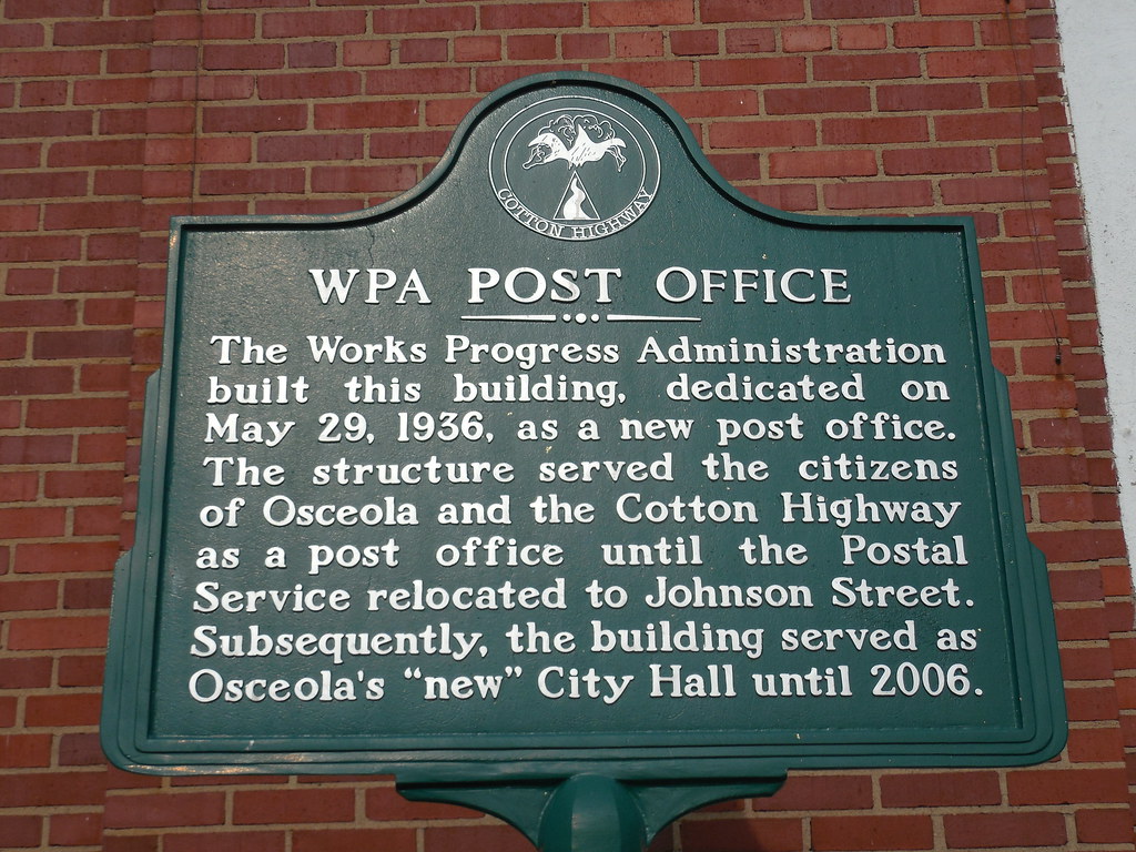 WPA Post Office Marker Osceola, Arkansas Jimmy Emerson, DVM Flickr