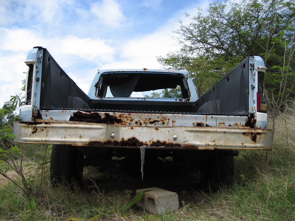 Abandoned on a dirt road a victim of dirt roads in st john… Flickr