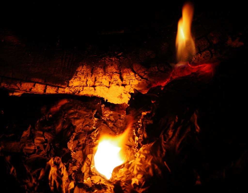 fire painting 3 slowexposure shots of a fire in the pit … Flickr