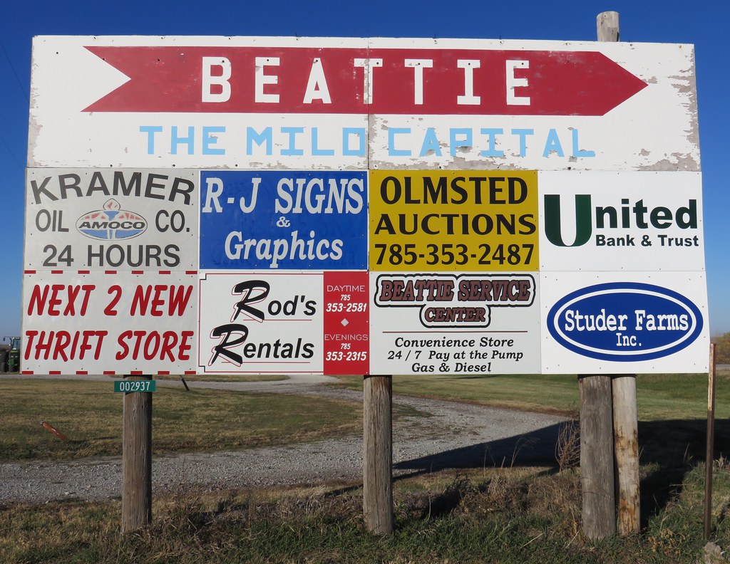 Beattie, The Milo Capital Sign (Beattie, Kansas) Flickr