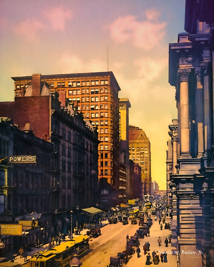 Digital Pastel Drawing of Randolph Street in Chicago by Ch… Flickr