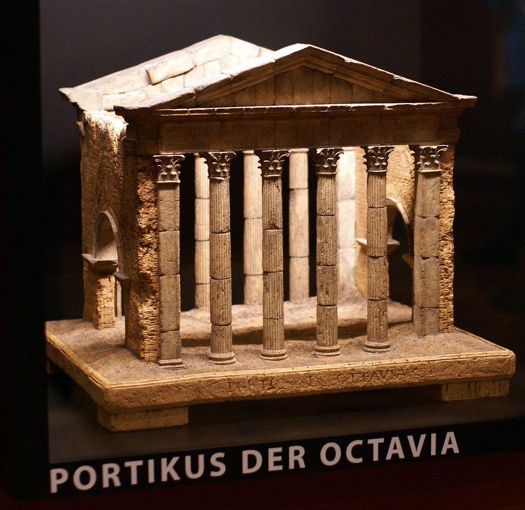 Korkmodell des Portikus der Octavia in Rom von Antonio Chi… Flickr