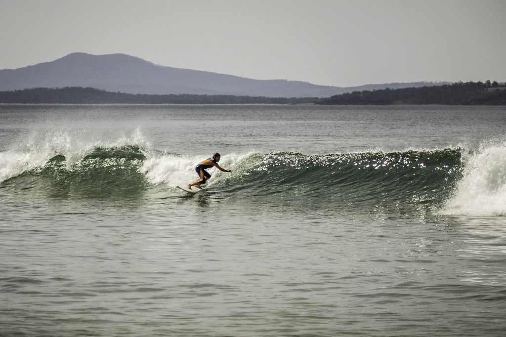 Surfing 1, Clifton Beach Tasmanian.Kris Flickr