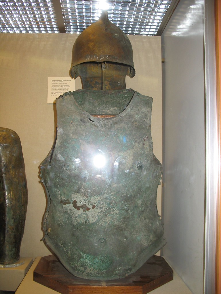 Greek Bronze Helmet & Breastplate,The British Museum, Lond… Flickr