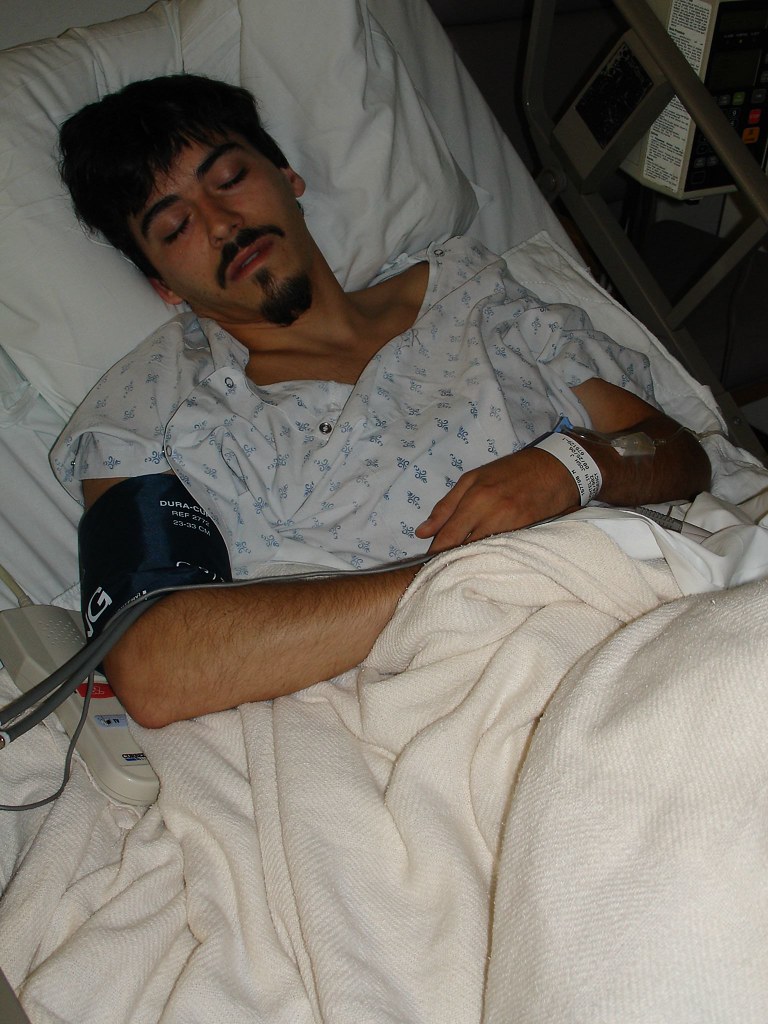Sleeping after surgery I was drugged up. Houghtelin Flickr
