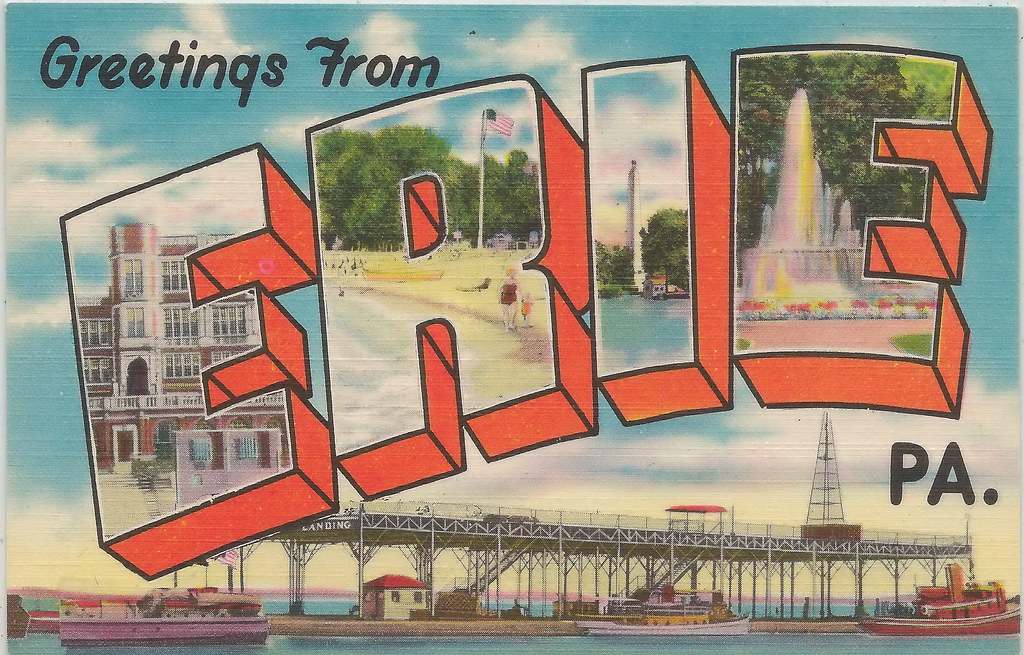SHIP Erie PA c.1940 EXCURSION FERRYY DAYS GREAT LARGE LETT… Flickr