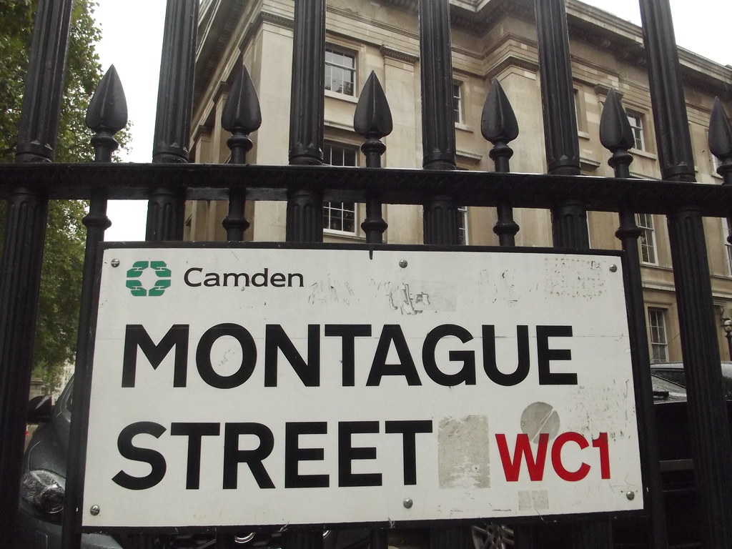 British Museum Montague Street, Bloomsbury road sign … Flickr