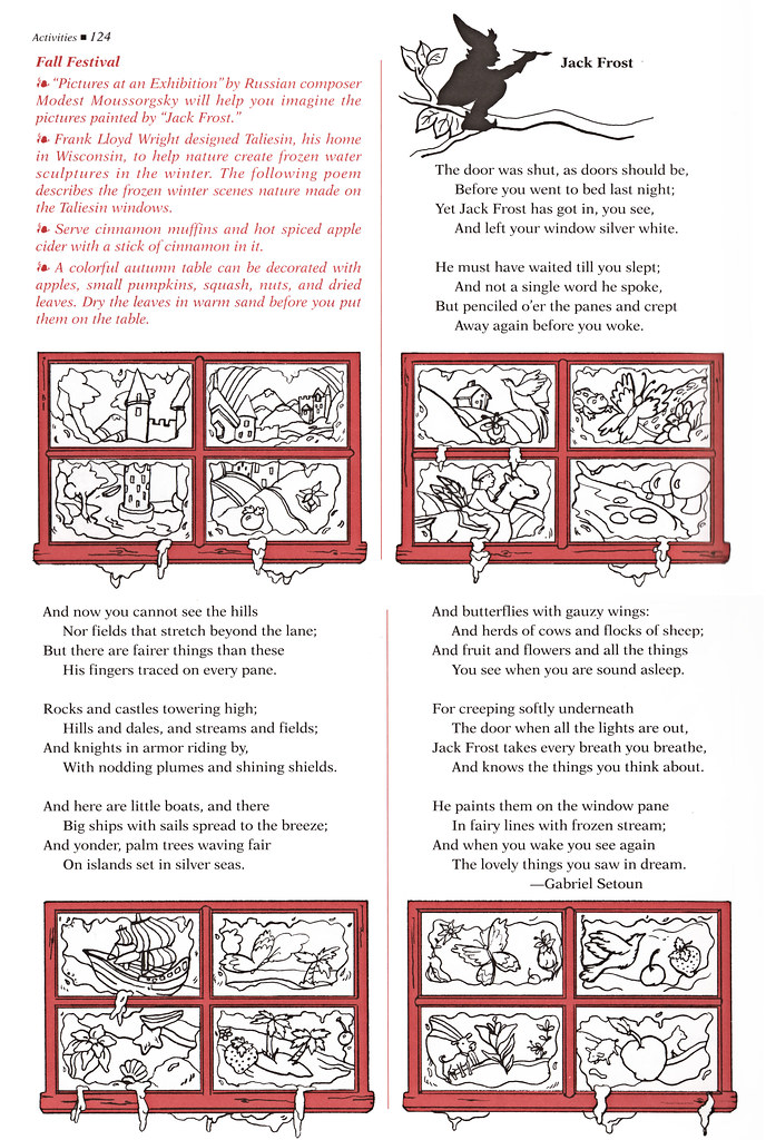 Jack Frost poem by Gabriel Setoun with fall festival sugge