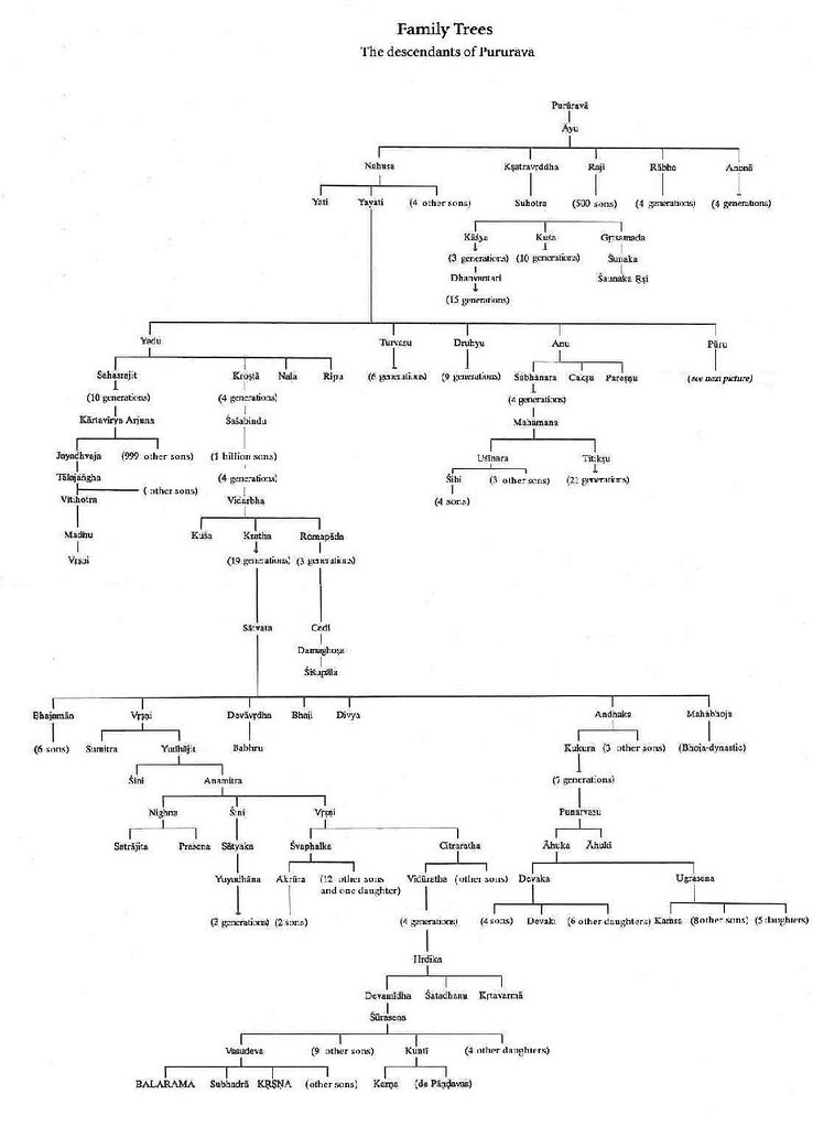 Pururava to Lord Krishna Family Tree His Holiness Bhaktiratna Sadhu