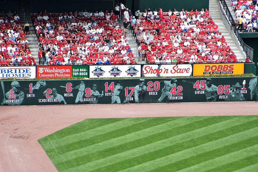 Hall of Fame Retired numbers of Cardinal greats. Kelly Flickr