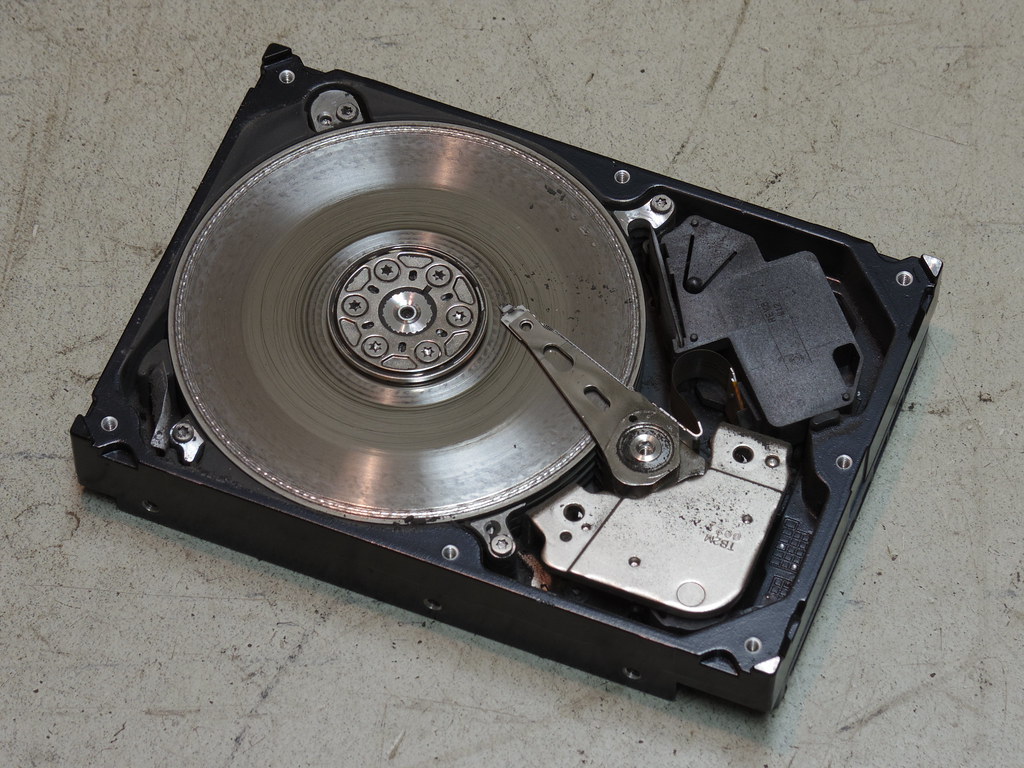 scratched HDD Platter ST31000640SS htomari Flickr