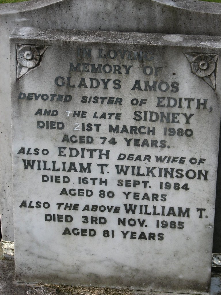Amos, Wilkinson, Dudley Weetslade Cemetery, North Tyneside… Flickr