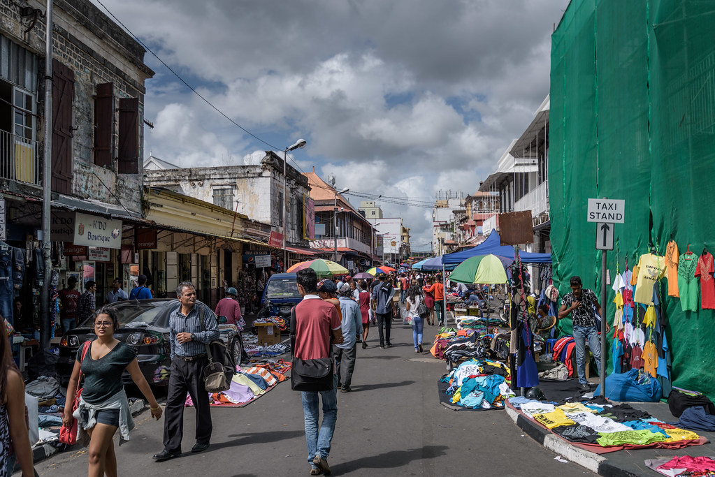 Mauritius shopping street Shopping street for locals wit… Flickr