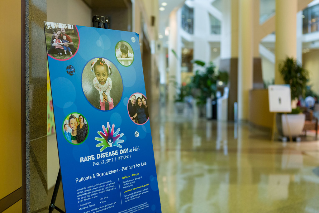 A Rare Disease Day at NIH poster on display in the NIH Cl… Flickr