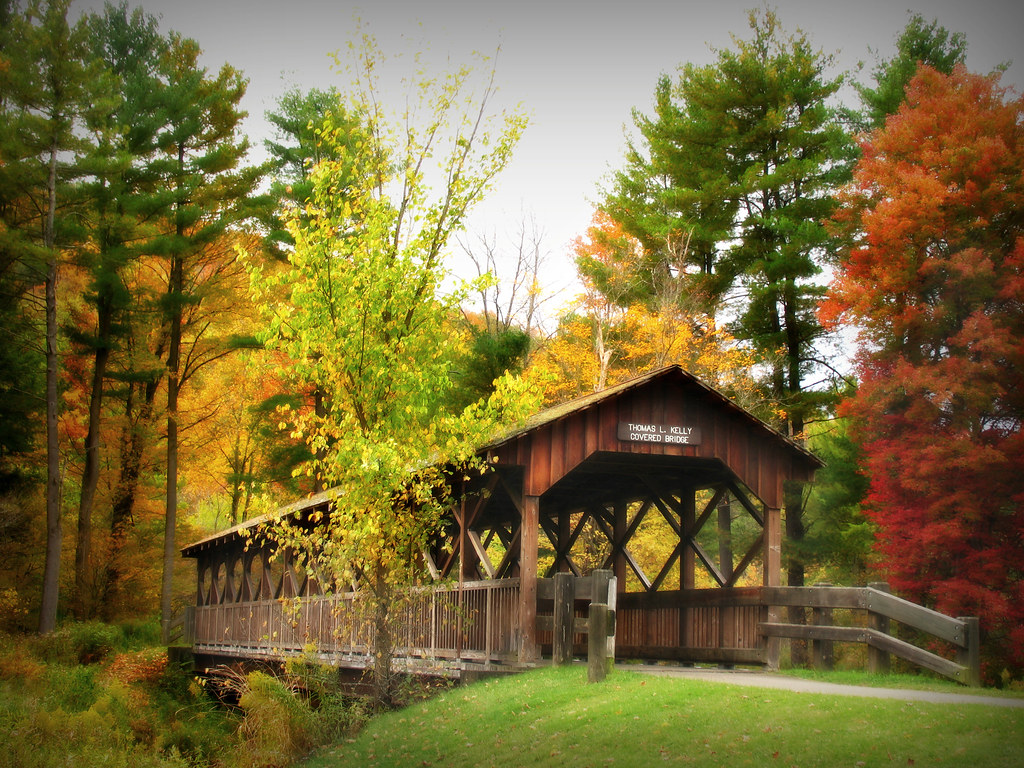 The Thomas L Kelly covered bridge Allegany State Park, New… Flickr
